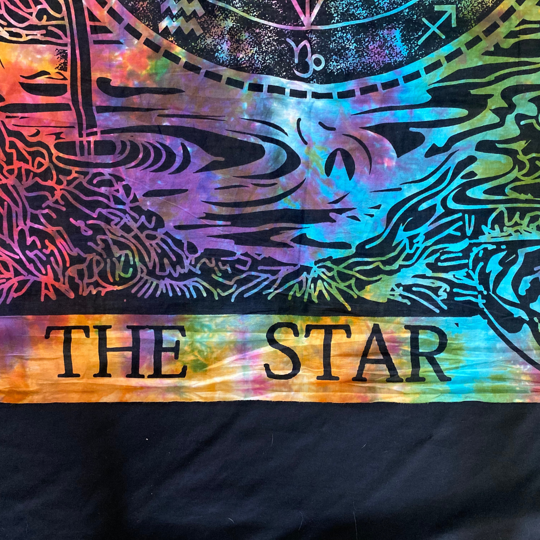 The Star Tarot Altar Cloth | Mystical Tapestry for Spiritual Décor