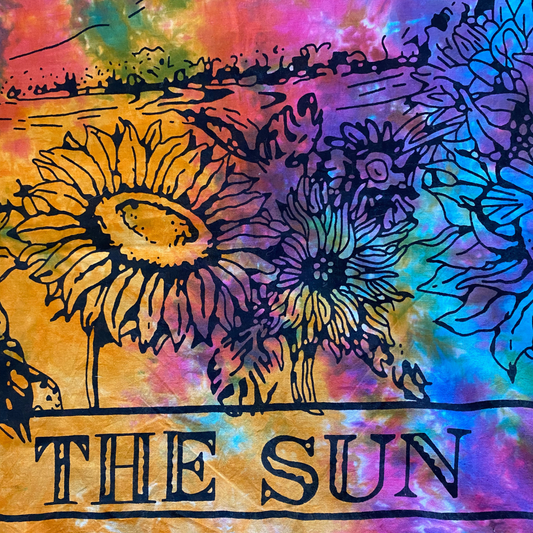 The Sun Tarot Tapestry Altar Cloth for Rituals and Spiritual Boho Décor