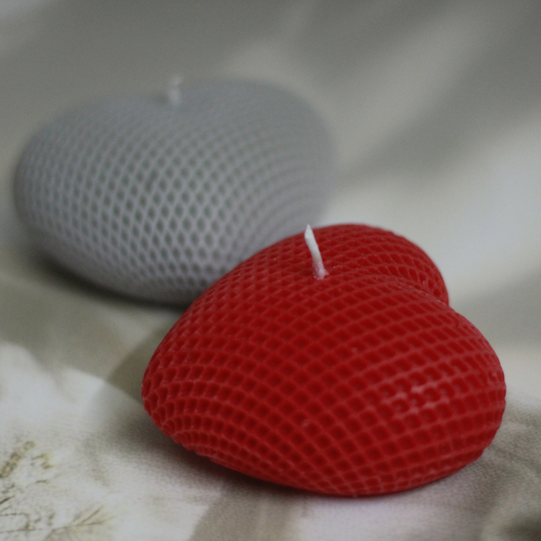 Hearts Ribbed Candle | Spiritual Self-Love & Healing Rituals