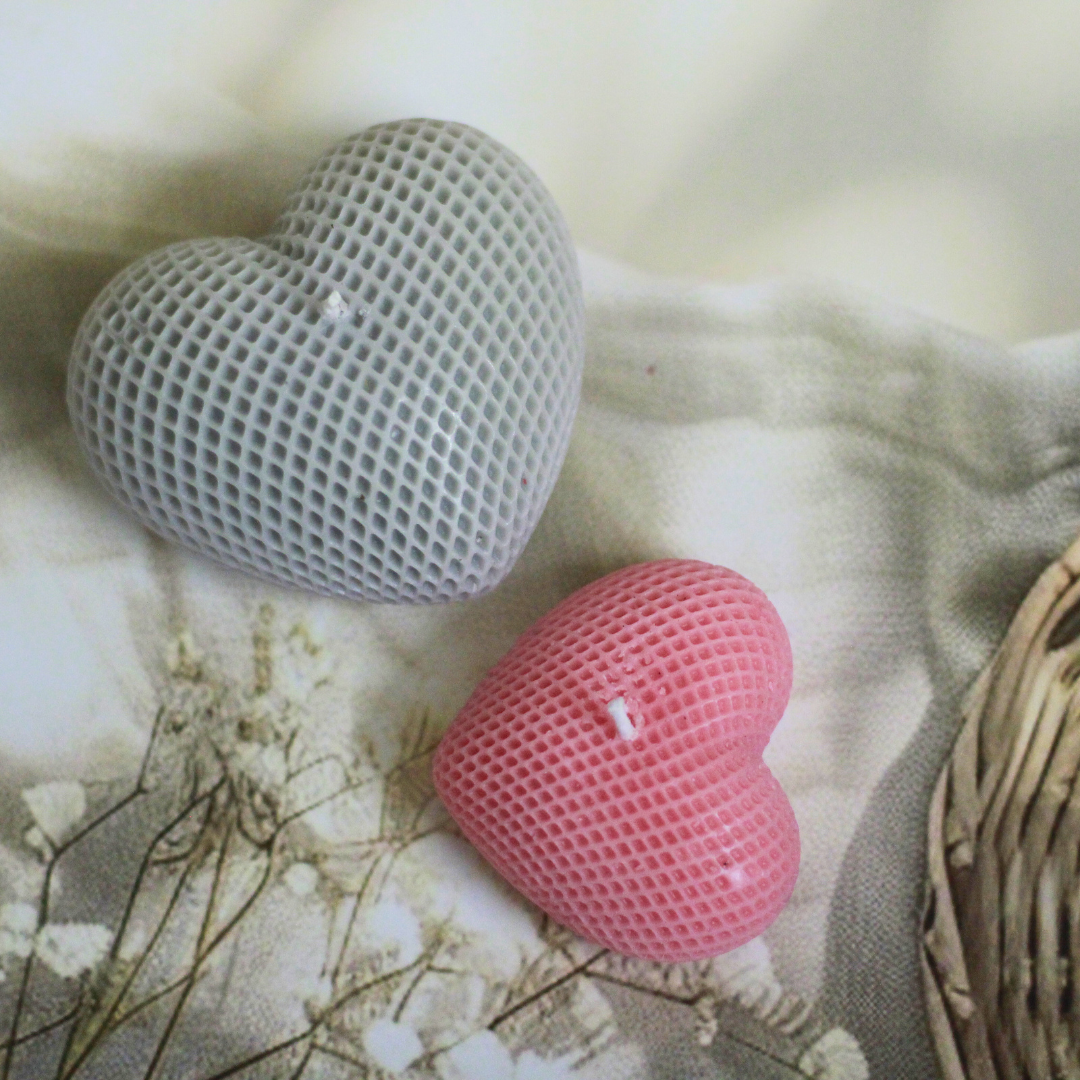 Hearts Ribbed Candle | Spiritual Self-Love & Healing Rituals