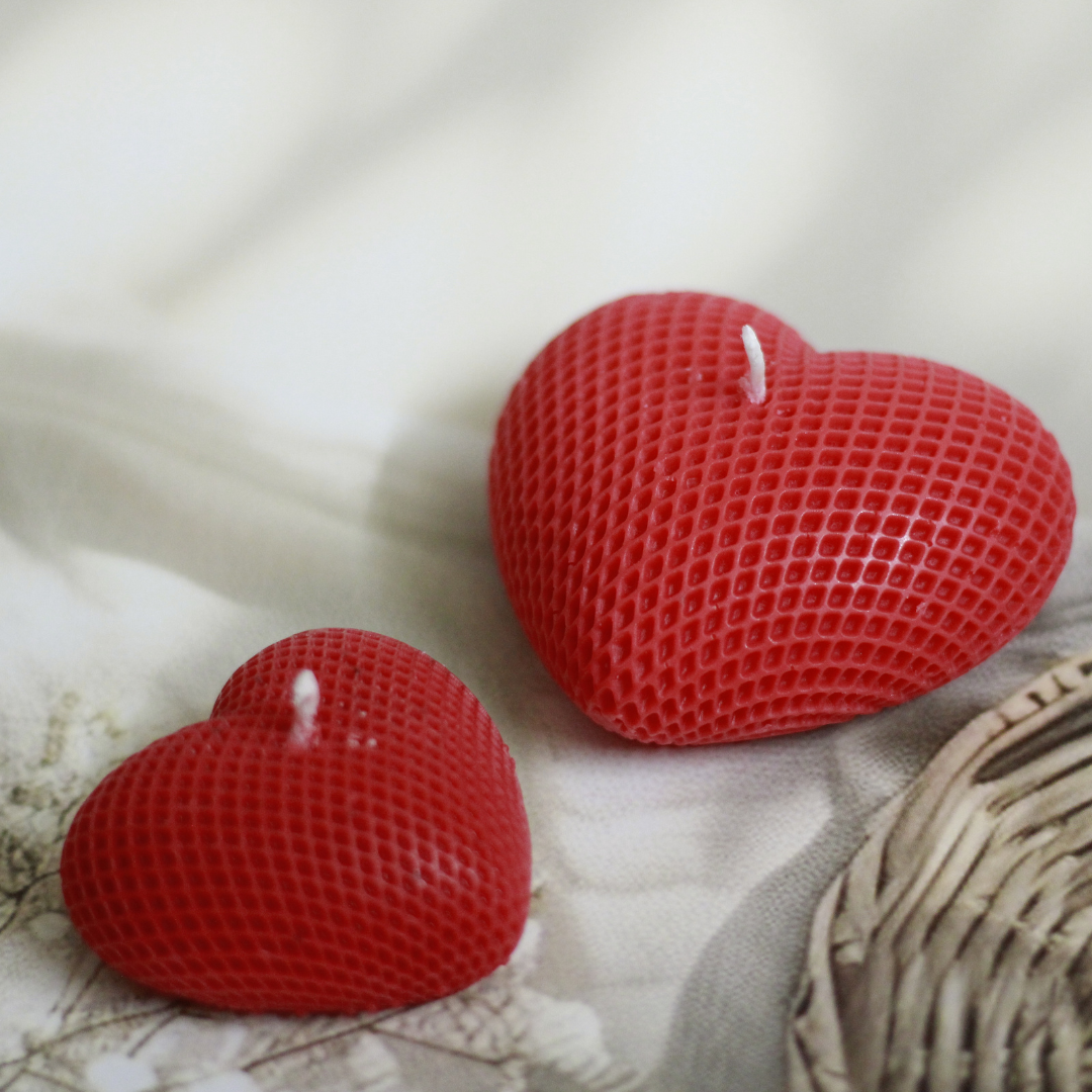 Hearts Ribbed Candle | Spiritual Self-Love & Healing Rituals