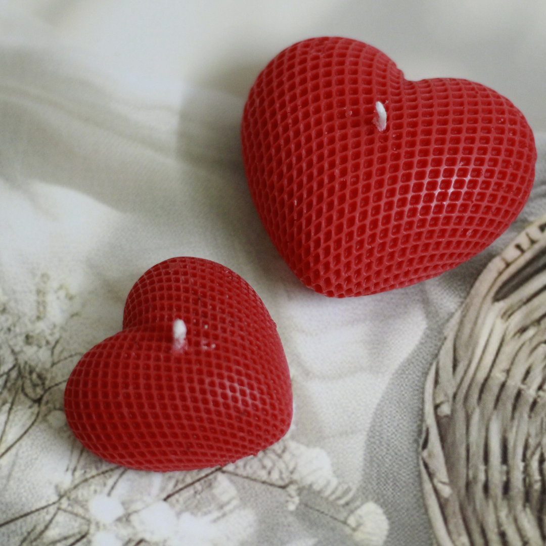 Hearts Ribbed Candle | Spiritual Self-Love & Healing Rituals