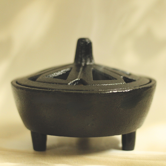 Large Cast Iron Fumer for Cleansing – Ideal for Smudging & Purification Rituals